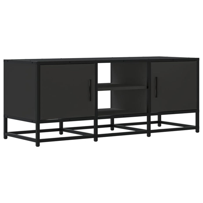 TV Cabinet Black 100x35x41 cm Engineered Wood and Metal