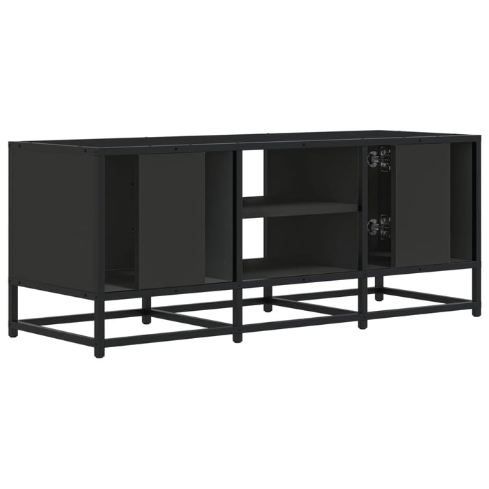 TV Cabinet Black 100x35x41 cm Engineered Wood and Metal