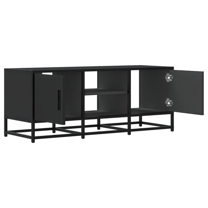 TV Cabinet Black 100x35x41 cm Engineered Wood and Metal