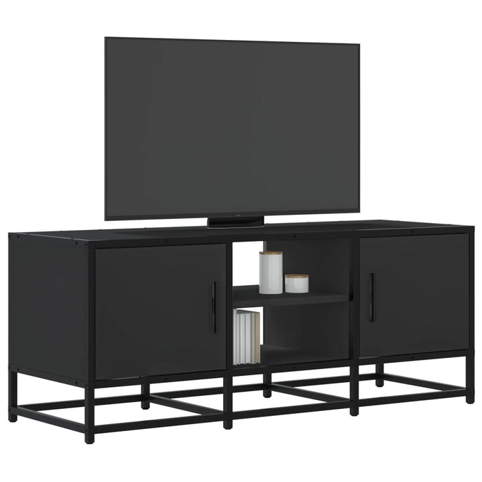 TV Cabinet Black 100x35x41 cm Engineered Wood and Metal