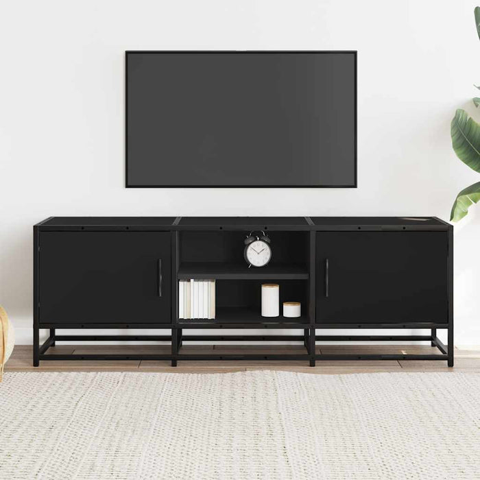 TV Cabinet Black 120x35x41 cm Engineered Wood and Metal