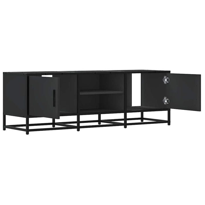 TV Cabinet Black 120x35x41 cm Engineered Wood and Metal