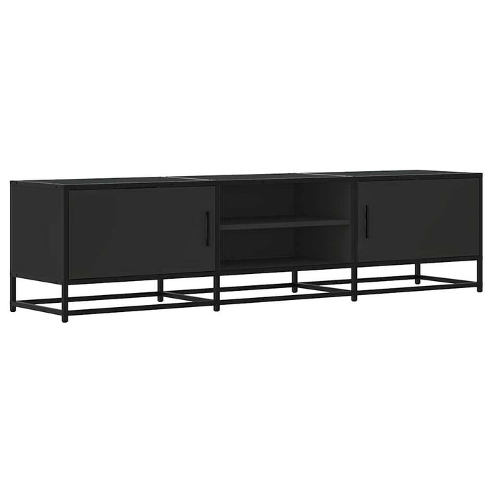 TV Cabinet Black 160x35x41 cm Engineered Wood and Metal