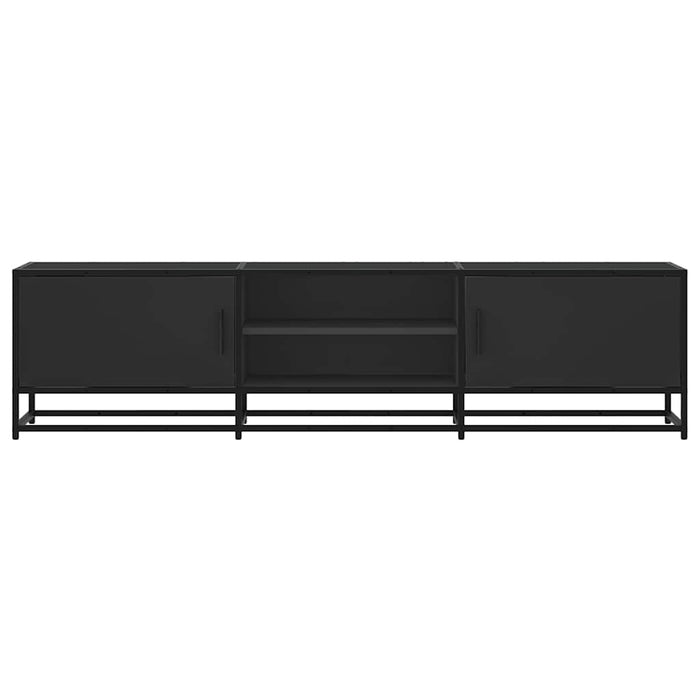 TV Cabinet Black 160x35x41 cm Engineered Wood and Metal