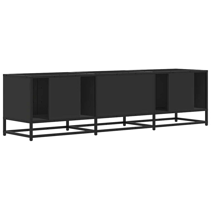 TV Cabinet Black 160x35x41 cm Engineered Wood and Metal