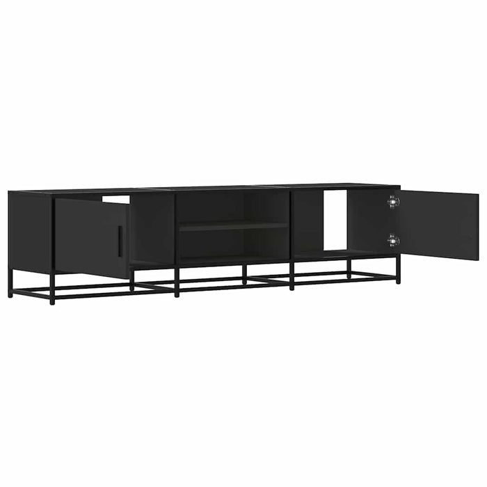 TV Cabinet Black 160x35x41 cm Engineered Wood and Metal