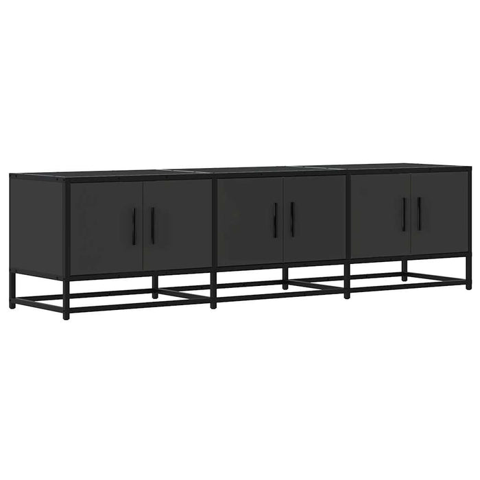 TV Cabinet Black 150x35x41 cm Engineered Wood and Metal