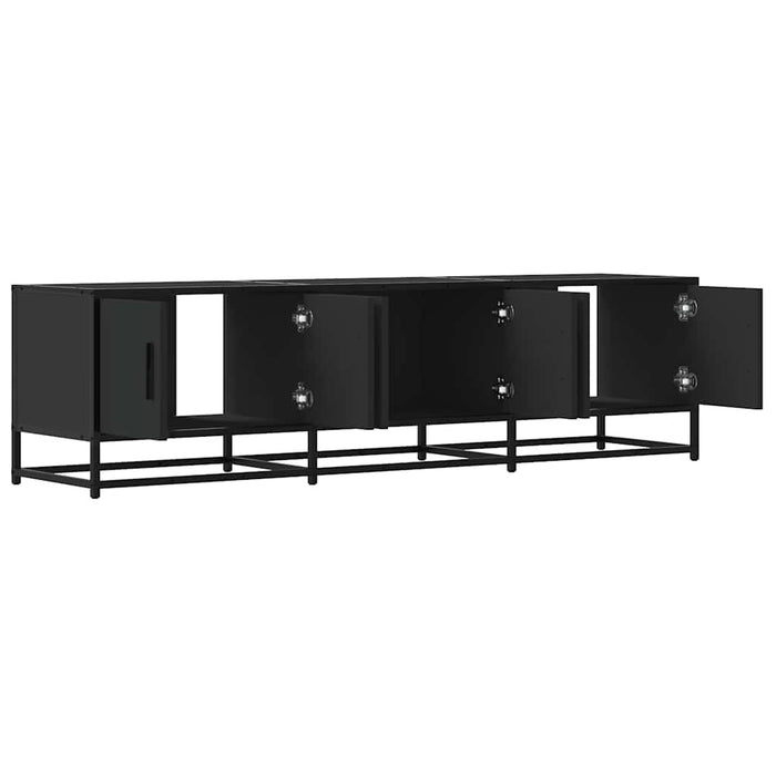 TV Cabinet Black 150x35x41 cm Engineered Wood and Metal