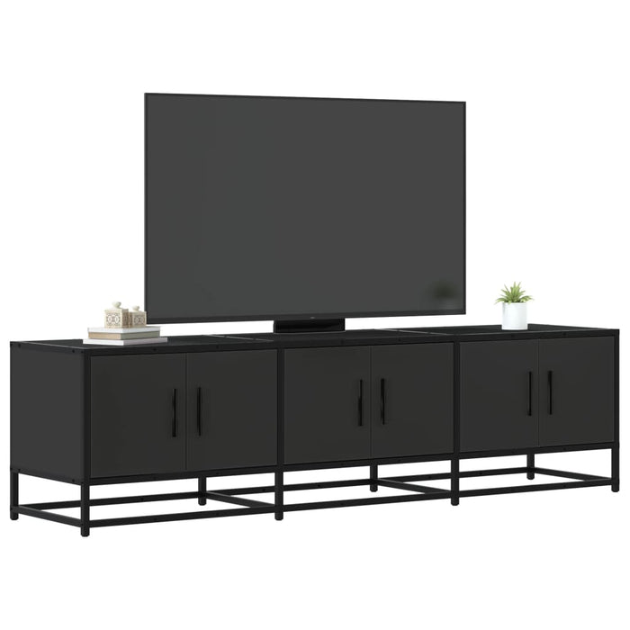 TV Cabinet Black 150x35x41 cm Engineered Wood and Metal