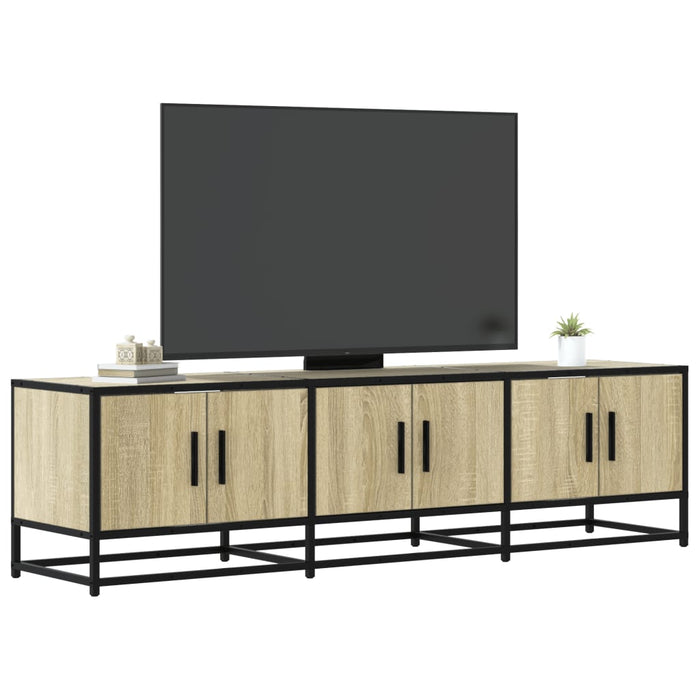 Тумба под телевизор Sonoma Oak 150x35x41 см, композитная древесина и металл