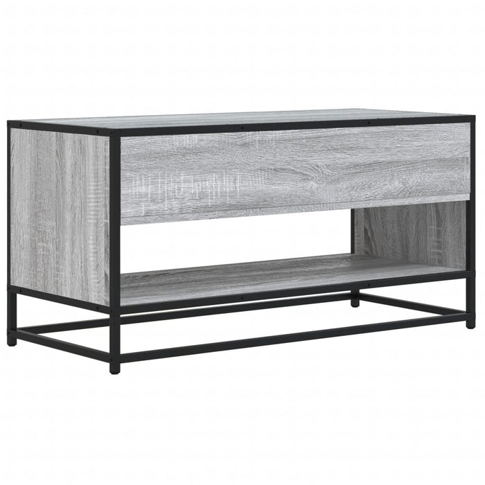 TV Cabinet Grey Sonoma 91x40x46 cm Engineered Wood and Metal