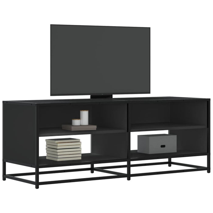 TV Cabinet Black 120.5x40x46 cm Engineered Wood and Metal