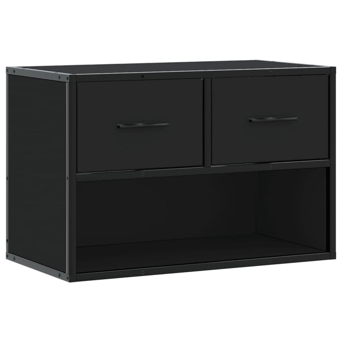 TV Cabinet Black 60x31x39.5 cm Engineered Wood and Metal