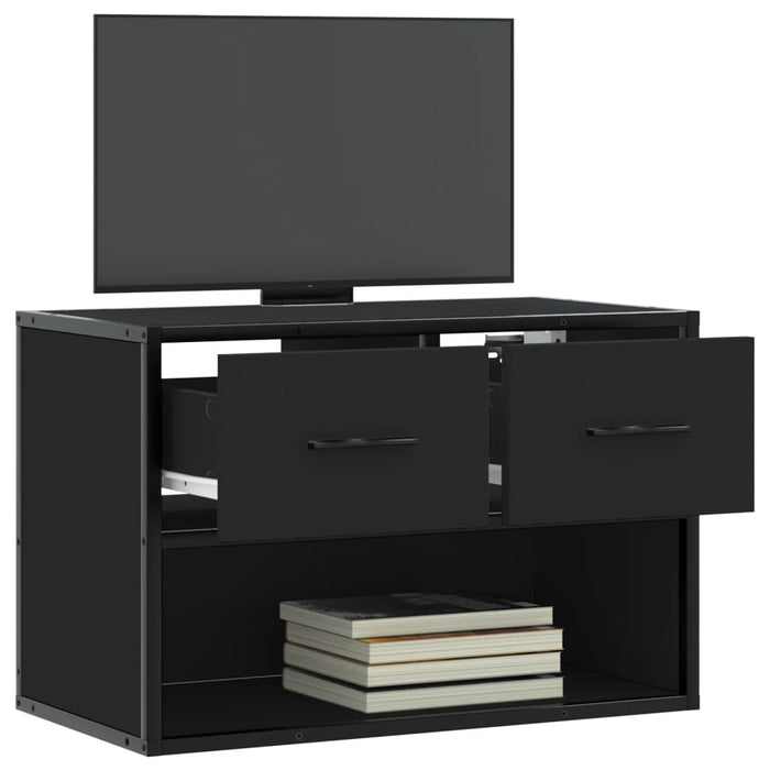 TV Cabinet Black 60x31x39.5 cm Engineered Wood and Metal