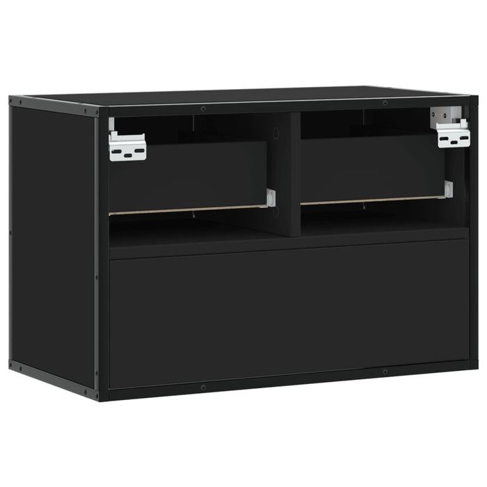 TV Cabinet Black 60x31x39.5 cm Engineered Wood and Metal