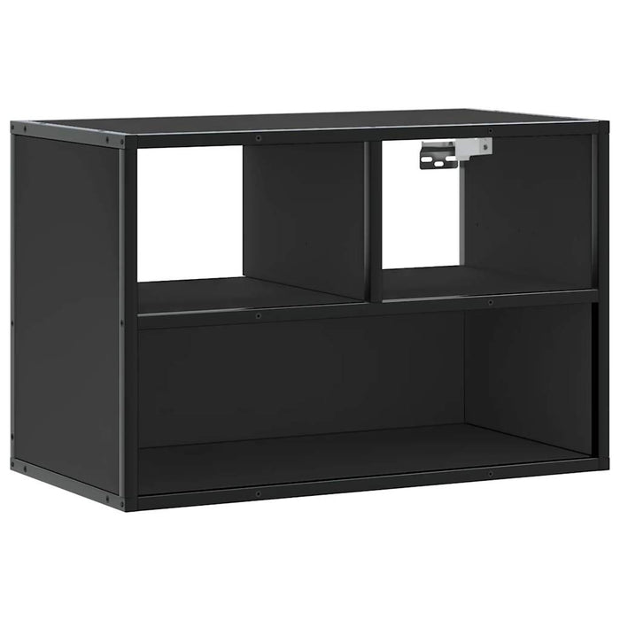 TV Cabinet Black 60x31x39.5 cm Engineered Wood and Metal