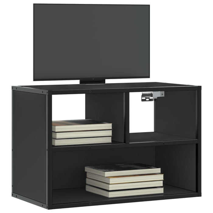 TV Cabinet Black 60x31x39.5 cm Engineered Wood and Metal