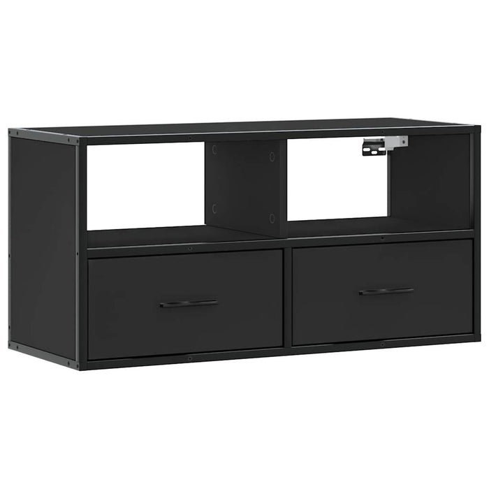 TV Cabinet Black 80x31x39.5 cm Engineered Wood and Metal