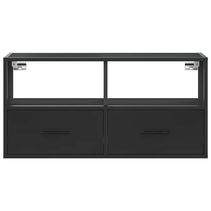 TV Cabinet Black 80x31x39.5 cm Engineered Wood and Metal