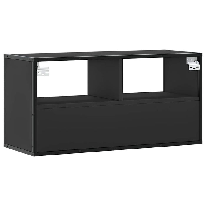 TV Cabinet Black 80x31x39.5 cm Engineered Wood and Metal