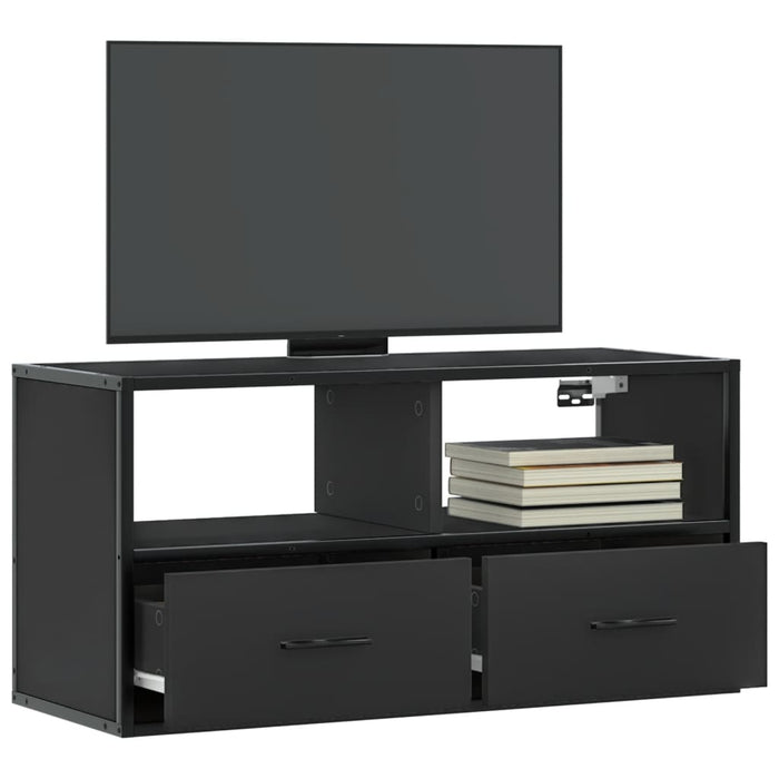 TV Cabinet Black 80x31x39.5 cm Engineered Wood and Metal