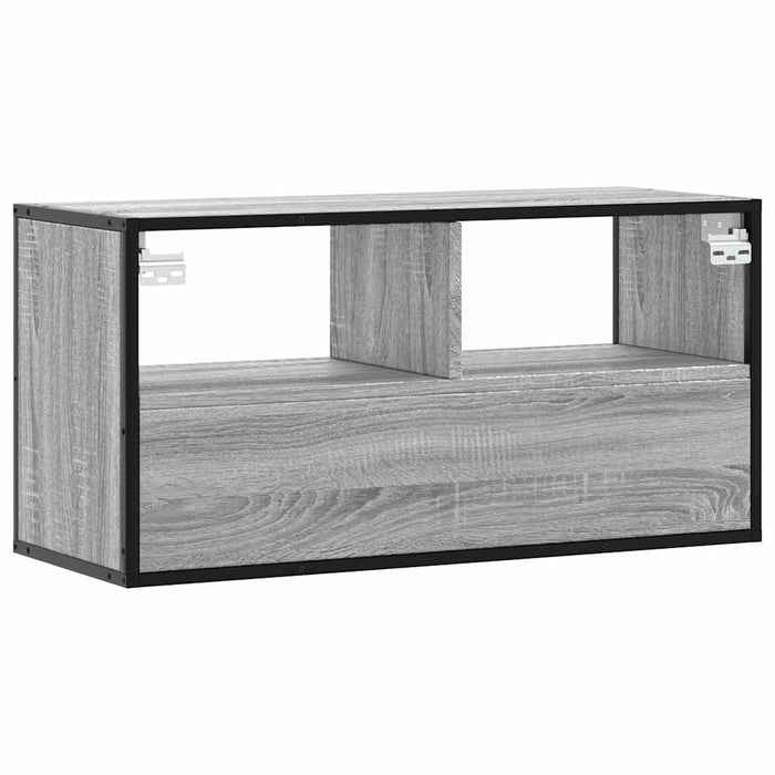 TV Cabinet Grey Sonoma 80x31x39.5 cm Engineered Wood and Metal