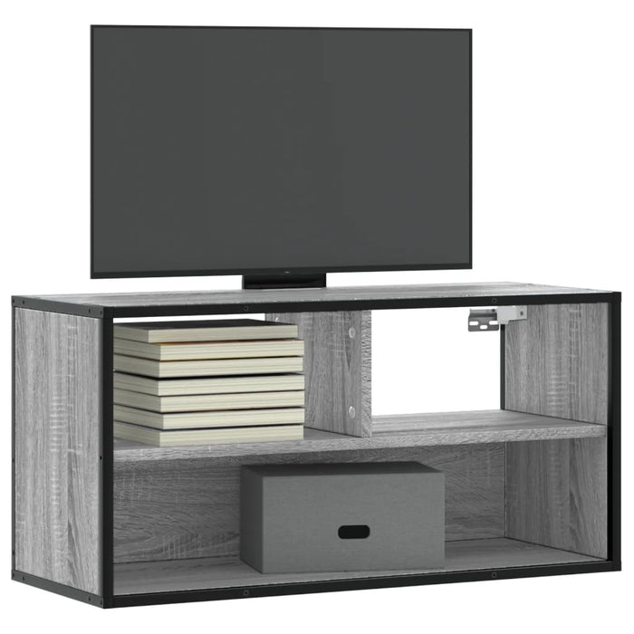 TV Cabinet Grey Sonoma 80x31x39.5 cm Engineered Wood and Metal