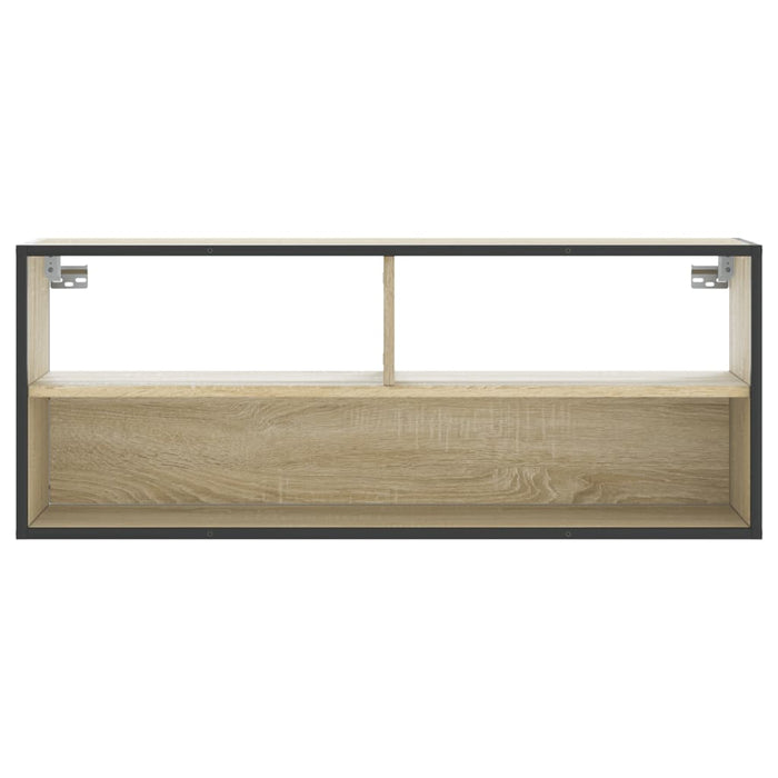 Тумба под телевизор Sonoma Oak 100x31x39,5 см, композитная древесина и металл