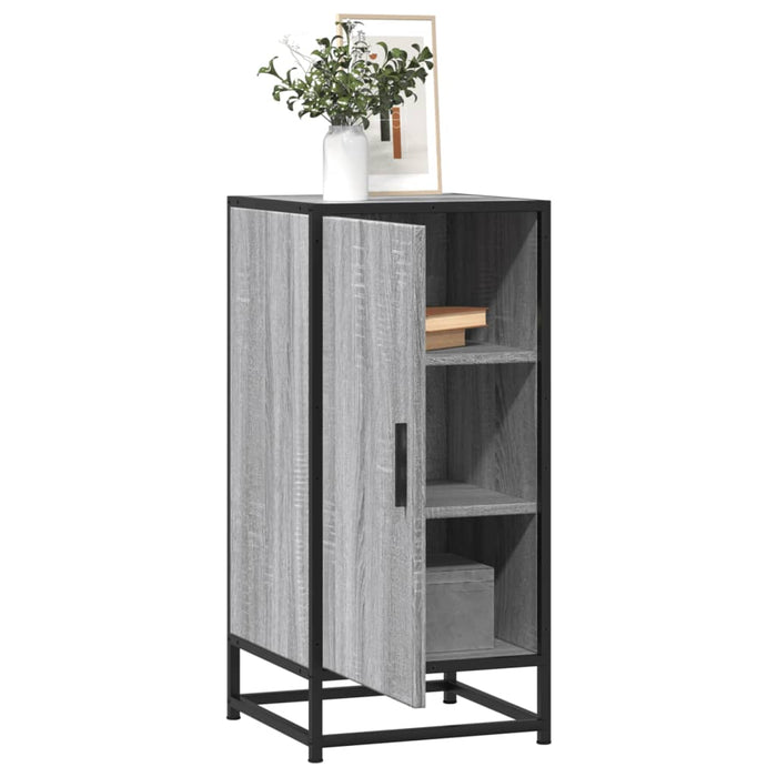 Sideboard Grey Sonoma 35.5x35x76 cm Engineered Wood and Metal