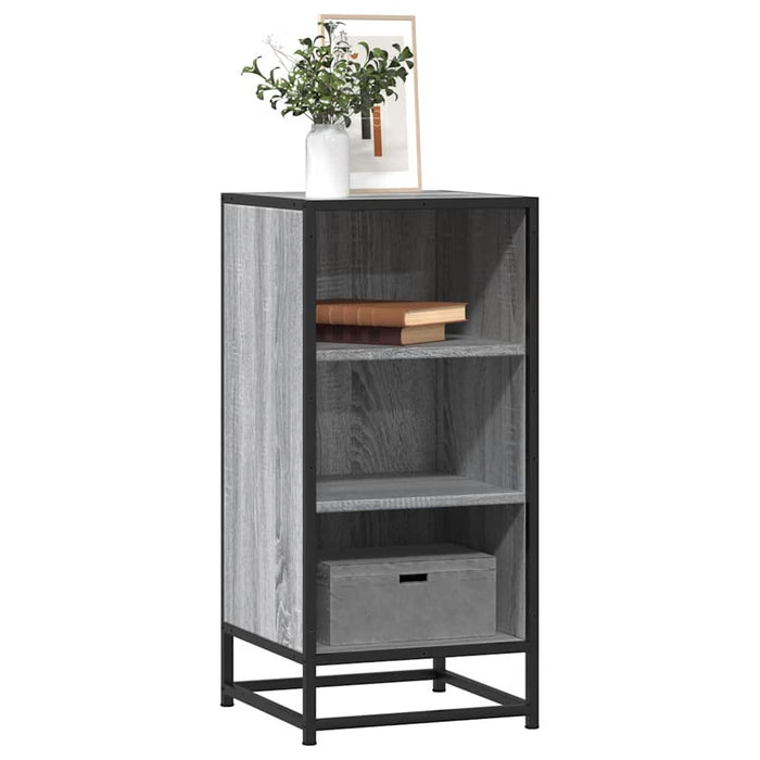 Sideboard Grey Sonoma 35.5x35x76 cm Engineered Wood and Metal