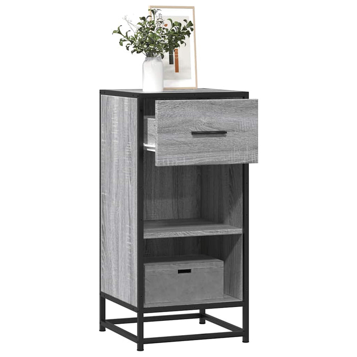 Sideboard Grey Sonoma 35.5x35x76 cm Engineered Wood and Metal