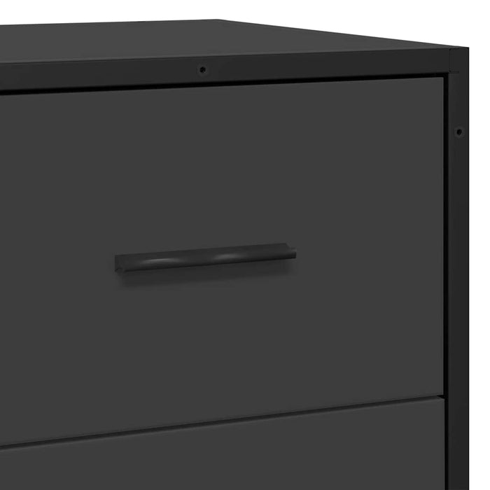 Sideboard Black 35.5x35x76 cm Engineered Wood and Metal