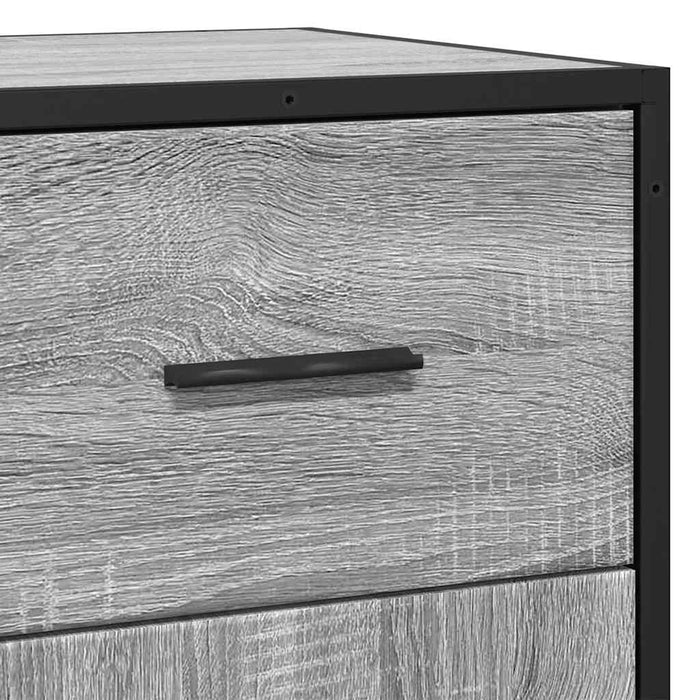 Sideboard Grey Sonoma 35.5x35x76 cm Engineered Wood and Metal