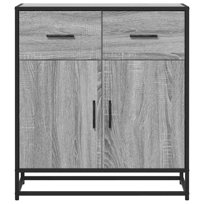 Sideboard Grey Sonoma 68x35x76 cm Engineered Wood and Metal