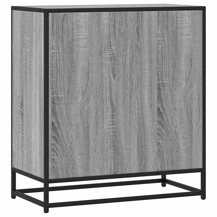 Sideboard Grey Sonoma 68x35x76 cm Engineered Wood and Metal