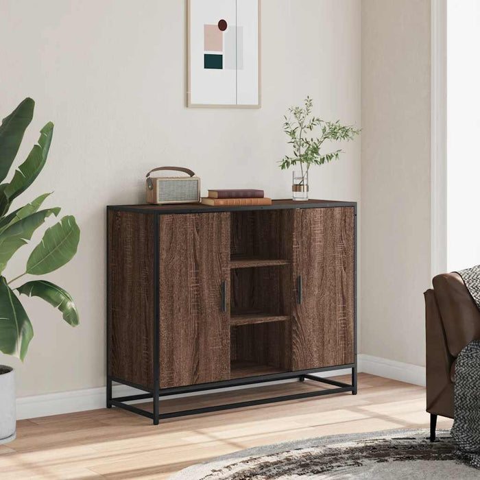 Sideboard Brown Oak 92x35x76 cm Engineered Wood