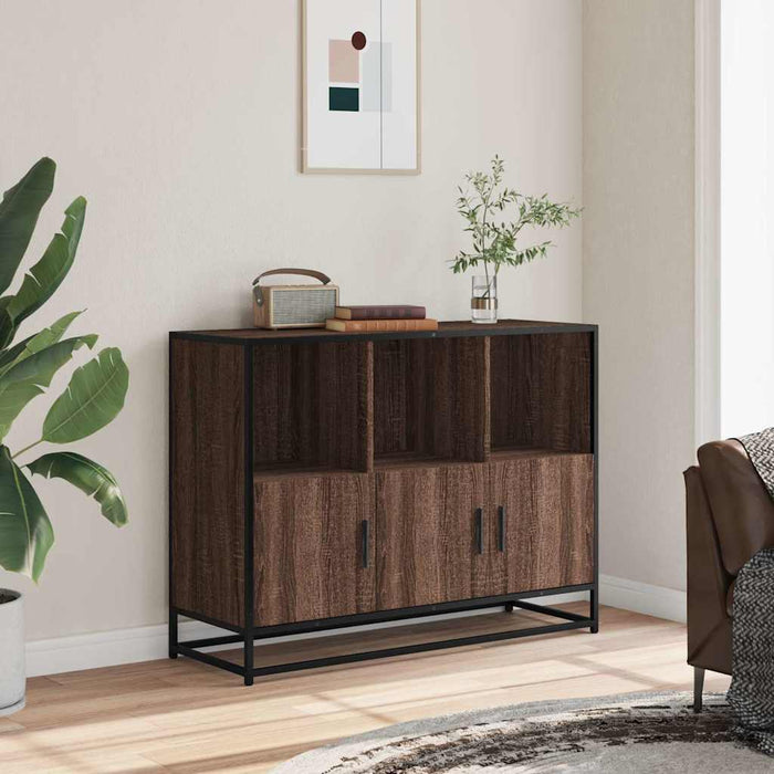 Sideboard Brown Oak 100x35x76 cm Engineered Wood