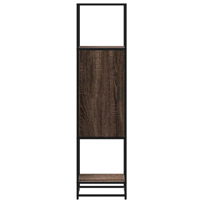 Highboard Brown Oak 35.5x35x139 cm Engineered Wood and Metal