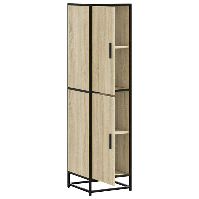 Highboard Sonoma Oak 35.5x35x139 cm Engineered Wood and Metal