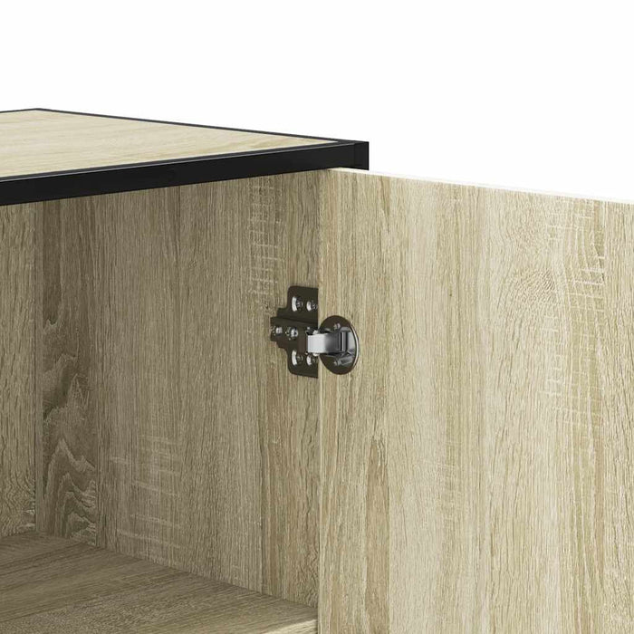 Highboard Sonoma Oak 35.5x35x139 cm Engineered Wood and Metal