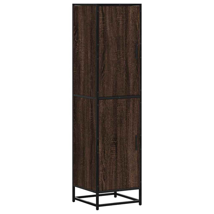 Highboard Brown Oak 35.5x35x139 cm Engineered Wood and Metal