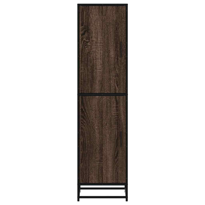 Highboard Brown Oak 35.5x35x139 cm Engineered Wood and Metal