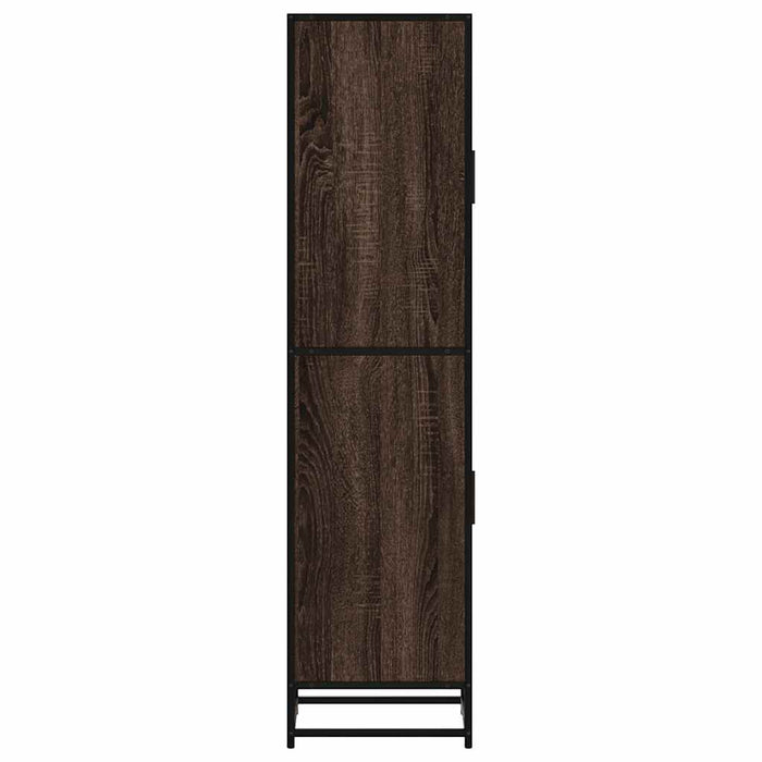 Highboard Brown Oak 35.5x35x139 cm Engineered Wood and Metal