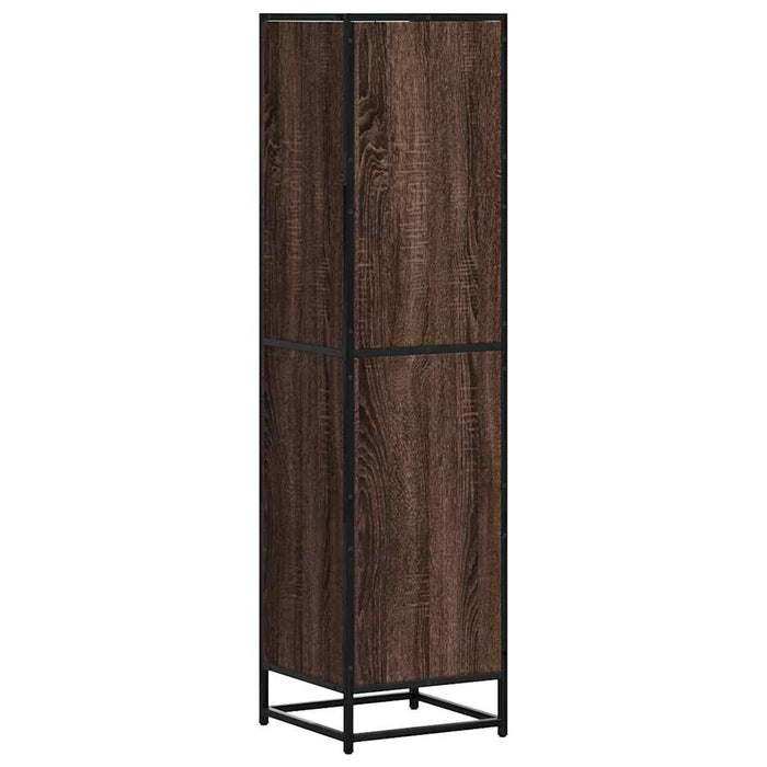 Highboard Brown Oak 35.5x35x139 cm Engineered Wood and Metal