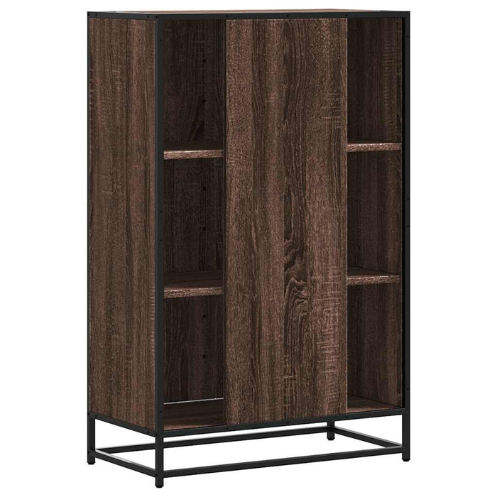 Highboard Brown Oak 68x35x106.5 cm Engineered Wood and Metal