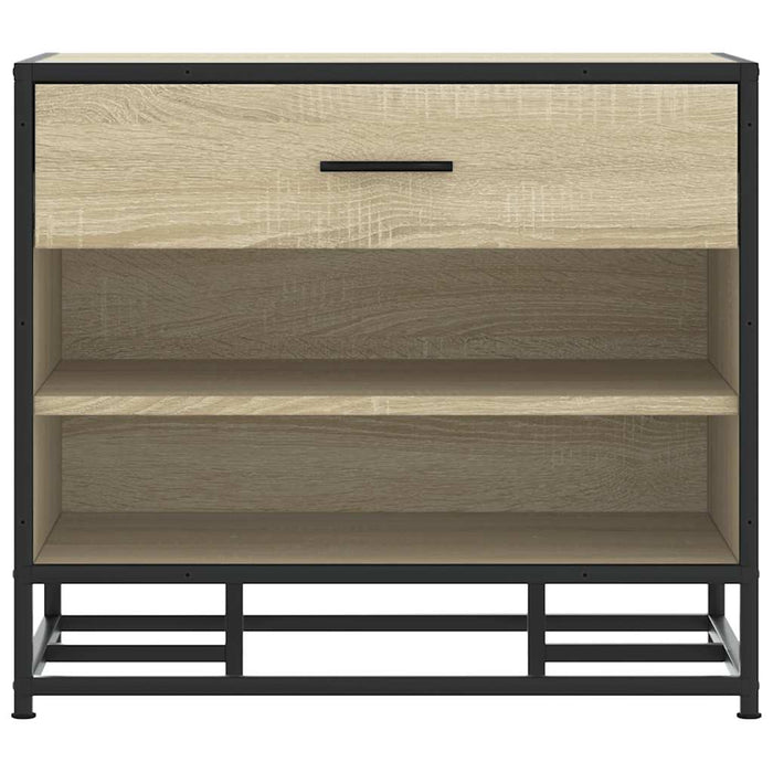 Shoe Bench Sonoma Oak 60x40x53.5 cm Engineered Wood and Metal