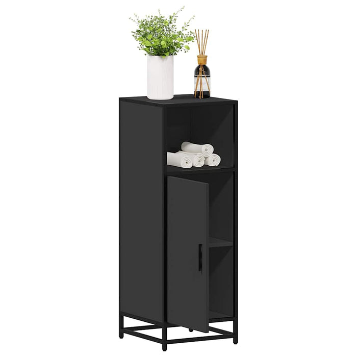 Bathroom Cabinet Black 35x37.5x100 cm Engineered Wood