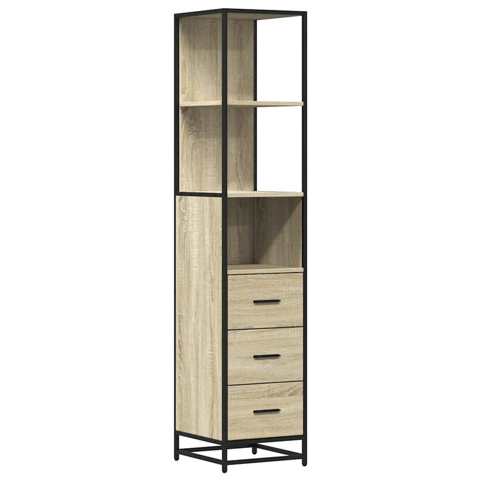 Bathroom Cabinet Sonoma Oak 35x37.5x166 cm Engineered Wood