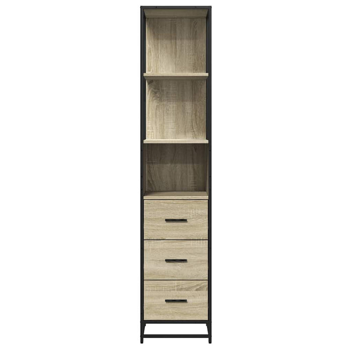 Bathroom Cabinet Sonoma Oak 35x37.5x166 cm Engineered Wood