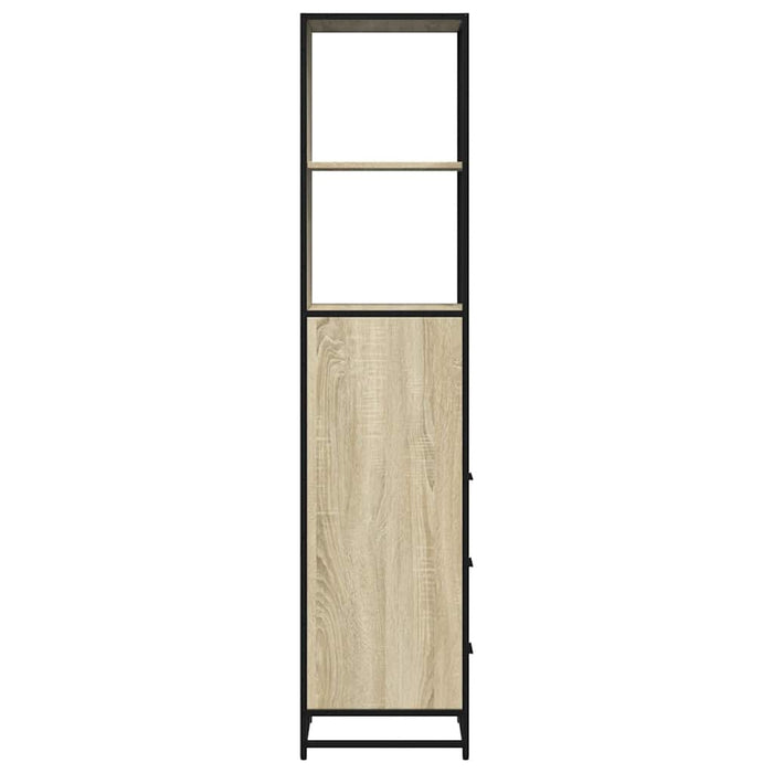 Bathroom Cabinet Sonoma Oak 35x37.5x166 cm Engineered Wood